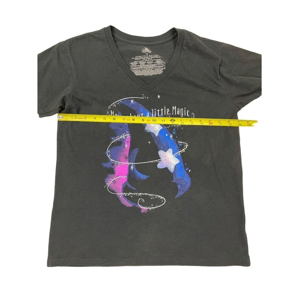 Disney Fantasia Short Sleeve T-Shirt Womens Medium Black Magic Hat - Picture 4 of 5
